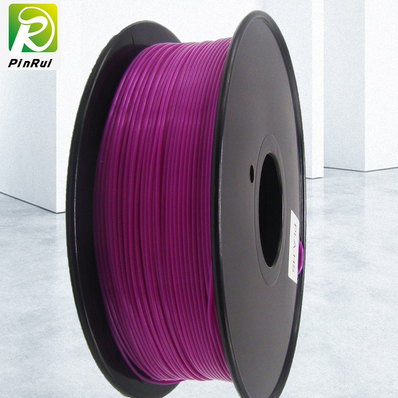 Pinrui haute qualité 1kg 3D PLA Imprimante Filament Transparent Violet Couleur