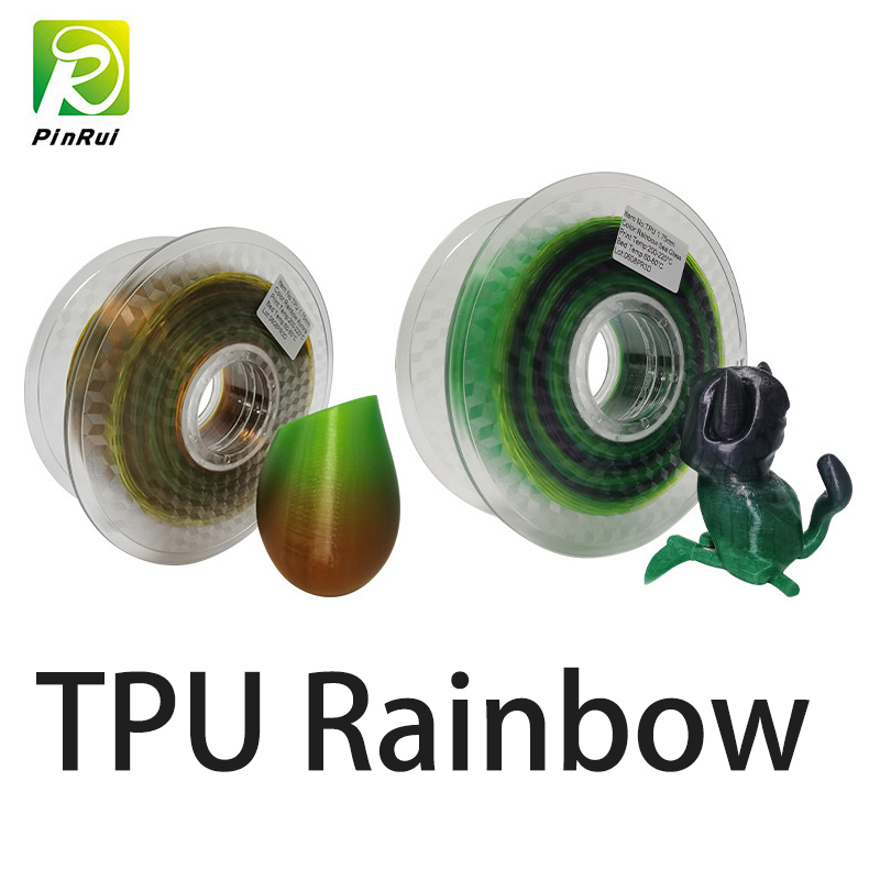 TPU Rainbow Filament 3D Filament Soft Flexible1.75 mm FDM